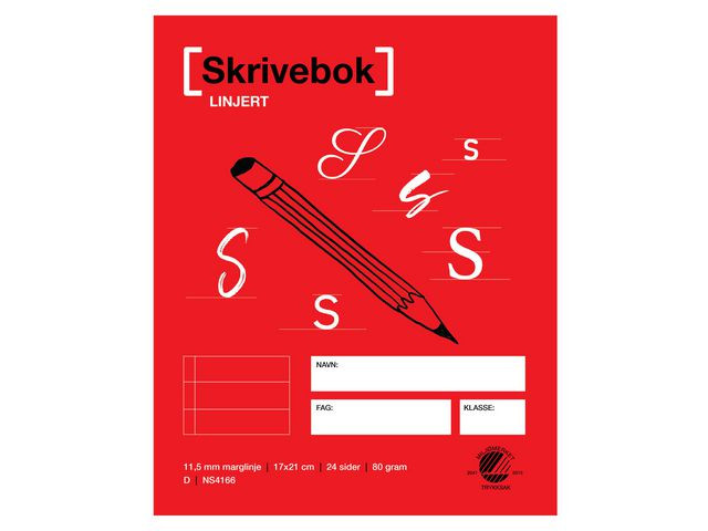 BildeSkrivebok 17X21 80G 24Bl 11,5Mm Lin M.li (20 stk)