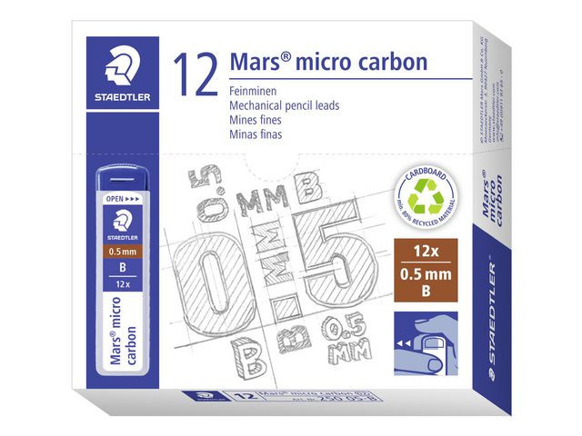 Blyantmine Staedtler 0,5Mm B (12) (12 stk)