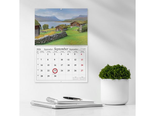 Magnetkalender Grieg 2026 Vakre Norge