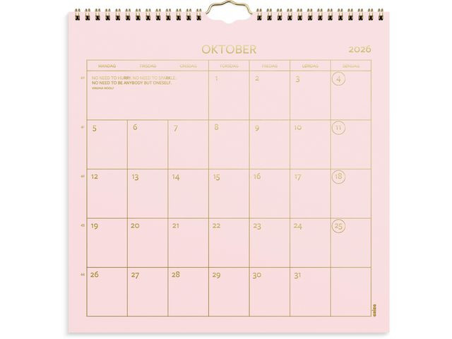 Veggkalender Grieg 2026 Color