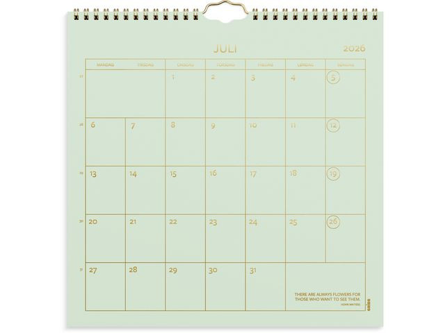 Veggkalender Grieg 2026 Color