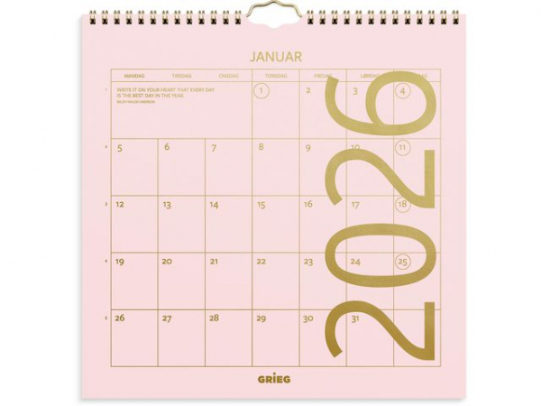Veggkalender Grieg 2026 Color