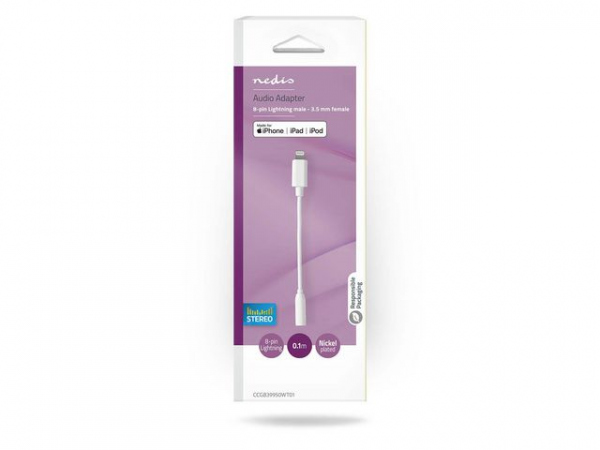 Adapter Nedis Lightning Til 3.5 Mm 10Cm