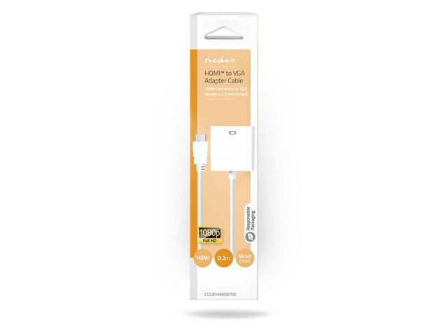 Adapter Nedis Hdmi Til Vga 0.20M
