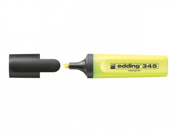 Tekstmarker Edding 345 Gul (10 stk)