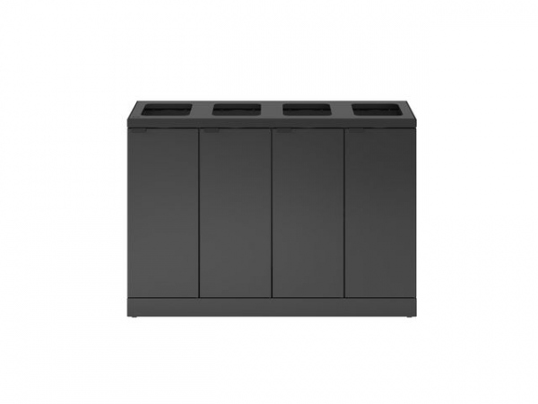 Avfallsbeholder Bica 878 4X45L Antrasitt