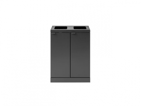 Avfallsbeholder Bica 871 2X45L Antrasitt