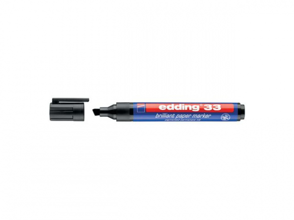 Merkepenn Edding 33 Sort (10 stk)