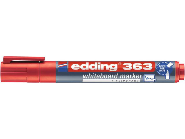 Whiteboardpenn Edding 363 Skrå Rød (10 stk)