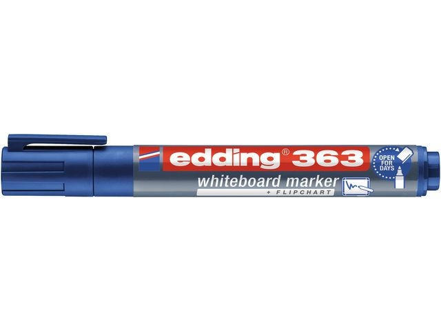 Whiteboardpenn Edding 363 Skrå Blå (10 stk)