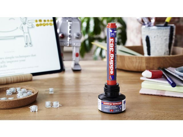 Whiteboardpenn Edding 363 Skrå Sort (10 stk)