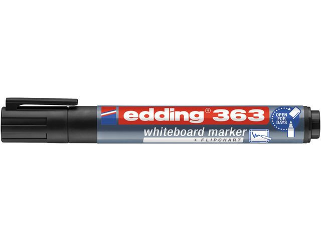 Whiteboardpenn Edding 363 Skrå Sort (10 stk)