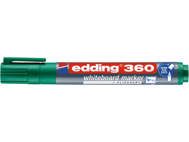 Whiteboardpenn Edding 360 Rund Grønn (10 stk)