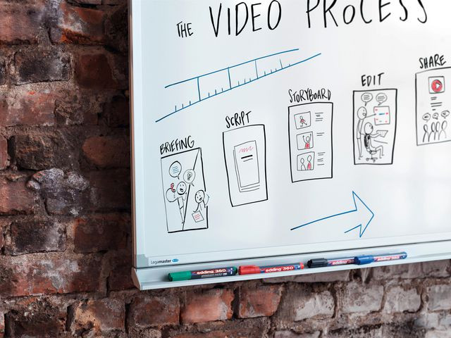 Whiteboardpenn Edding 360 Rund Blå (10 stk)