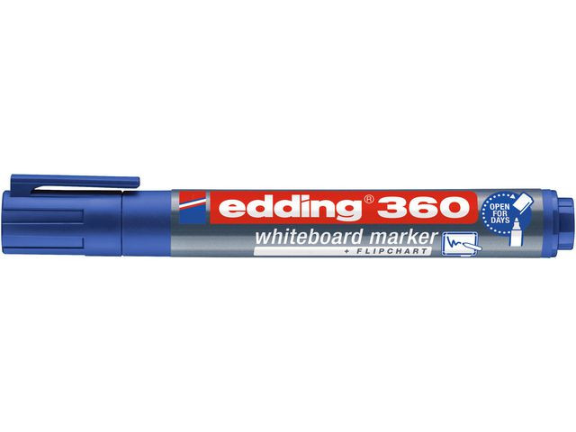 Whiteboardpenn Edding 360 Rund Blå (10 stk)