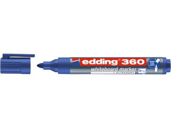 Whiteboardpenn Edding 360 Rund Blå (10 stk)