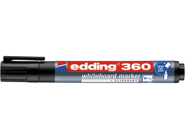 Whiteboardpenn Edding 360 Rund Sort (10 stk)