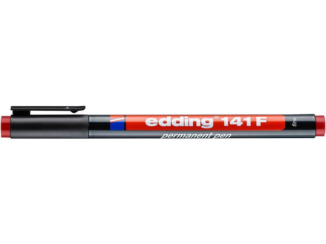 Overheadpenn Edding 141F Perm. Rød (10 stk)