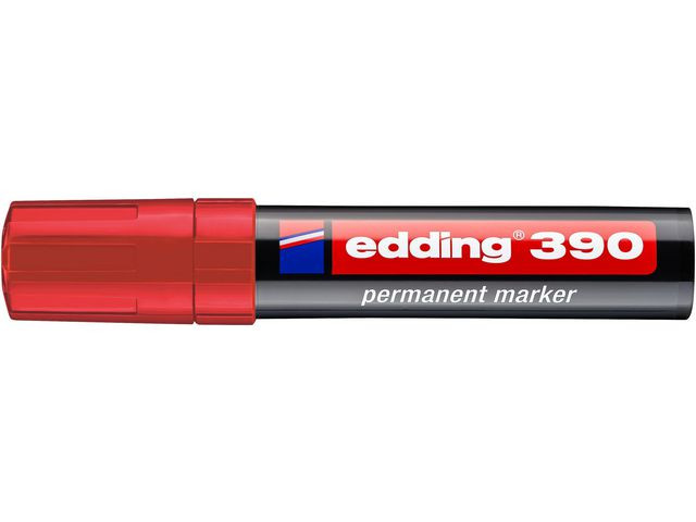 Merkepenn Edding 390 Skrå Rød (10 stk)