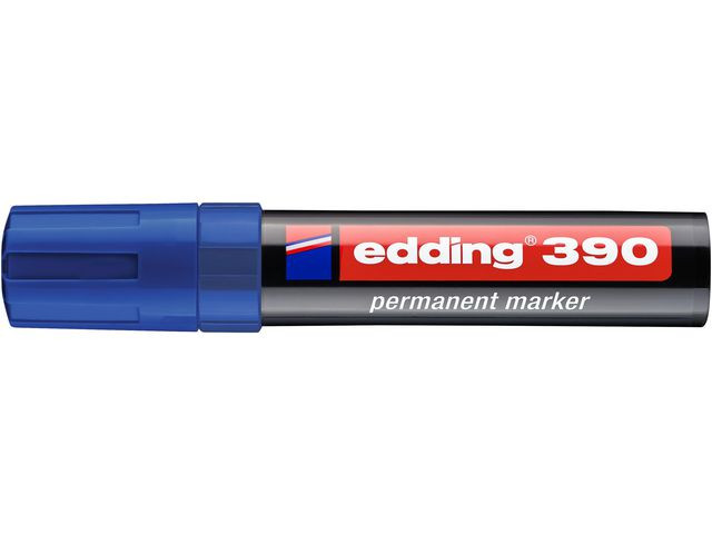 Merkepenn Edding 390 Skrå Blå (10 stk)