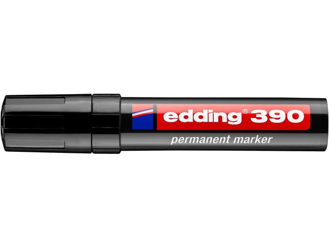 Merkepenn Edding 390 Skrå Sort (10 stk)