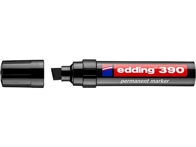 BildeMerkepenn Edding 390 Skrå Sort (10 stk)