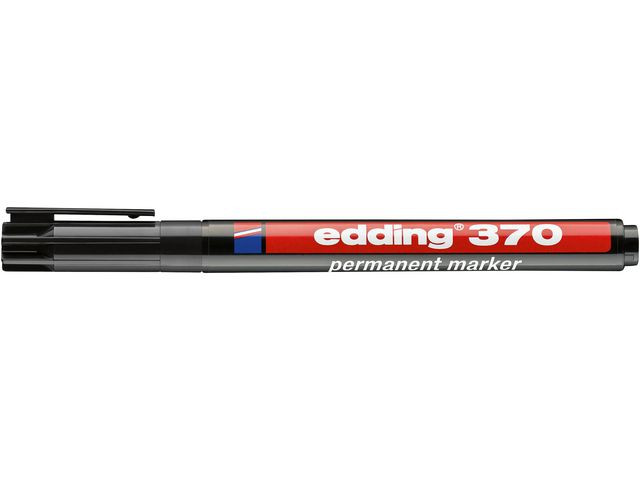 Merkepenn Edding 370 Rund Sort (10 stk)