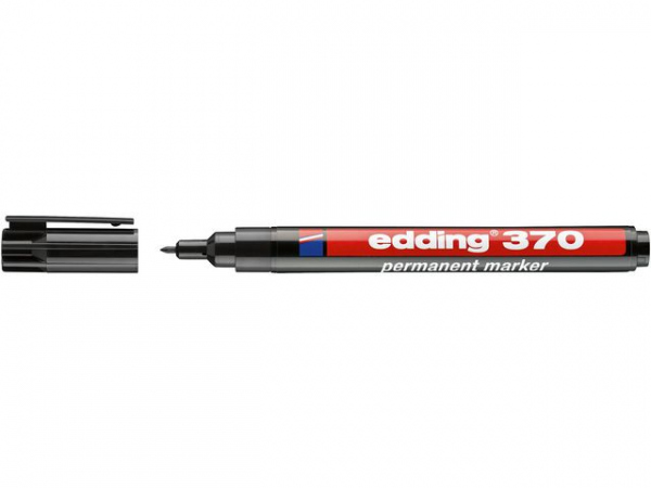 Merkepenn Edding 370 Rund Sort (10 stk)