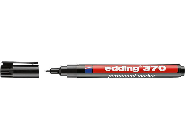 BildeMerkepenn Edding 370 Rund Sort (10 stk)