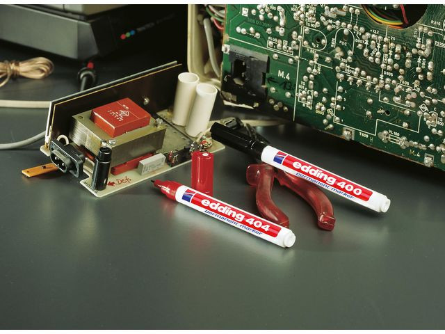 Merkepenn Edding 404 Rund Blå (10 stk)