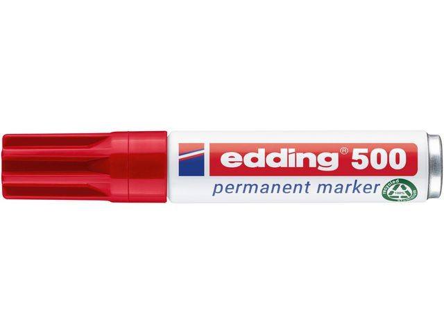 Merkepenn Edding 500 Skrå Rød (10 stk)