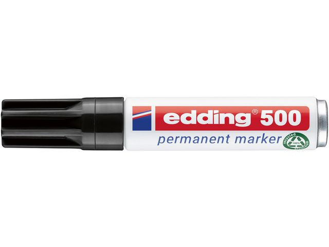 Merkepenn Edding 500 Skrå Sort (10 stk)