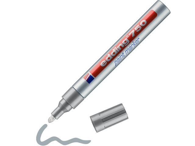 Paintmarker Edding 750 Sølv (10 stk)