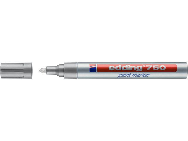 BildePaintmarker Edding 750 Sølv (10 stk)