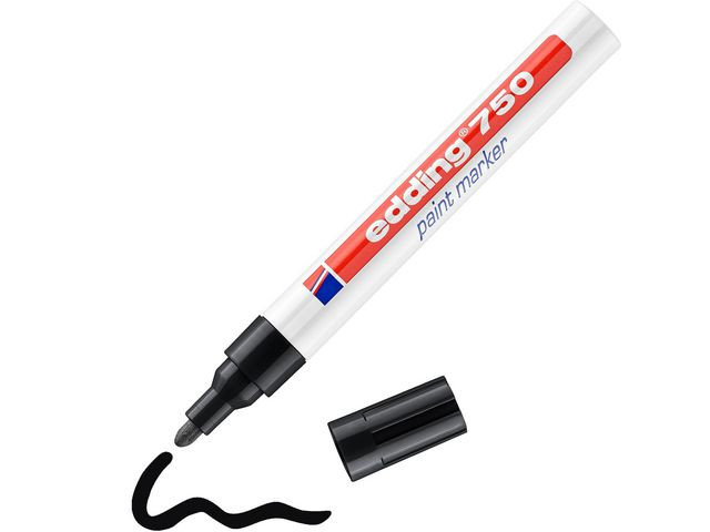 Paintmarker Edding 750 Sort (10 stk)