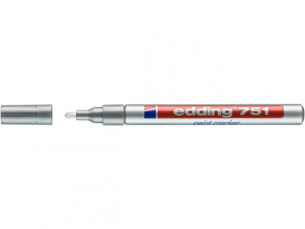 Paintmarker Edding 751 Sølv (10 stk)