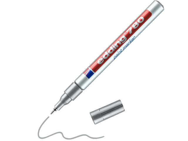 Paintmarker Edding 780 Sølv (10 stk)