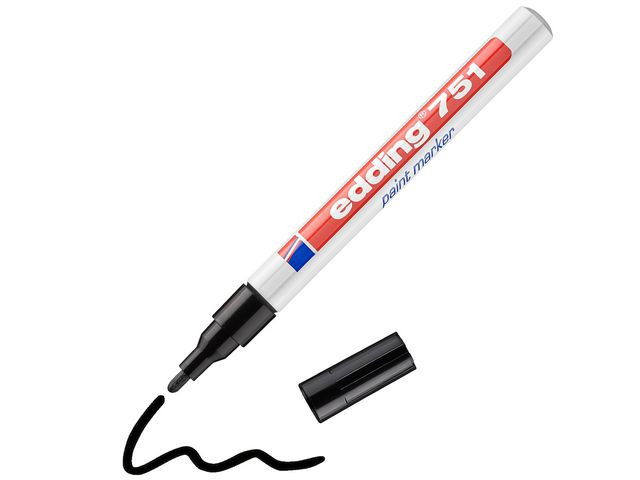Paintmarker Edding 751 Sort (10 stk)