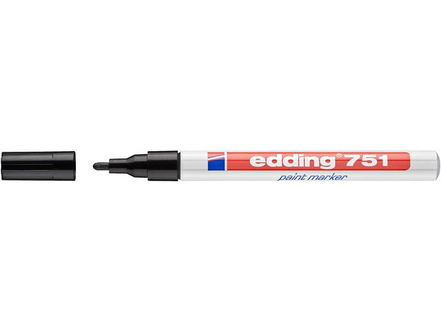 Paintmarker Edding 751 Sort (10 stk)