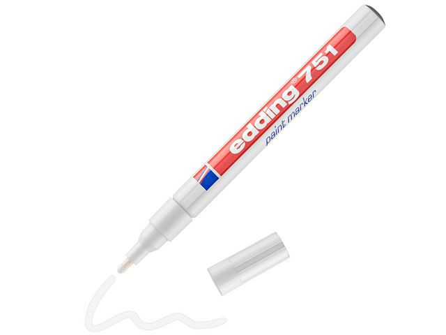 Paintmarker Edding 751 Hvit (10 stk)