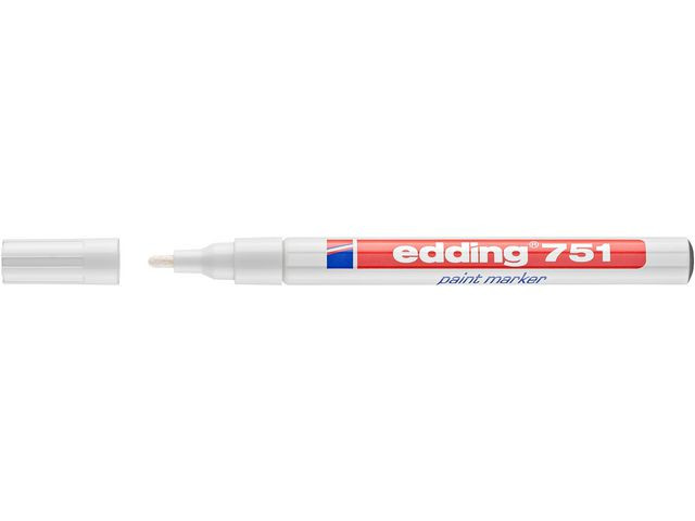 Paintmarker Edding 751 Hvit (10 stk)