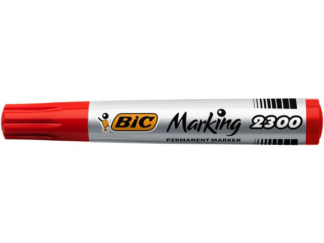 Merkepenn Bic Marking 2300 Skrå Rød (12 stk)