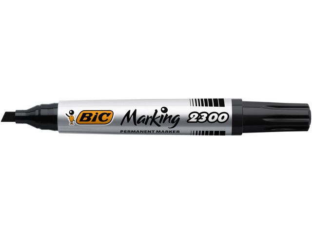 Merkepenn Bic Marking 2300 Skrå Sort (12 stk)