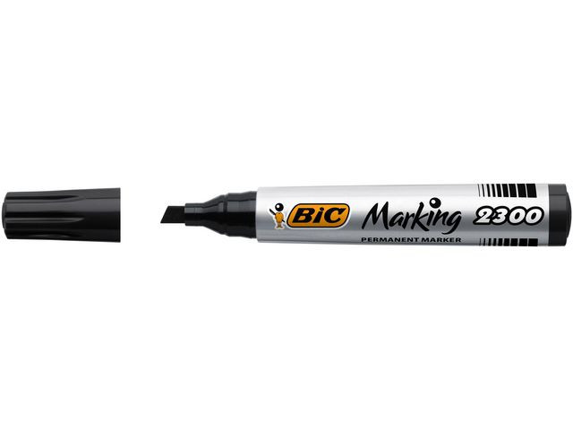 Merkepenn Bic Marking 2300 Skrå Sort (12 stk)