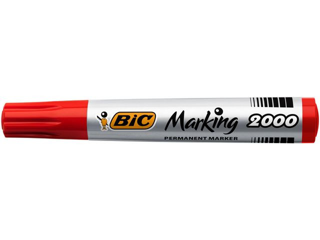 Merkepenn Bic Marking 2000 Rund Rød (12 stk)