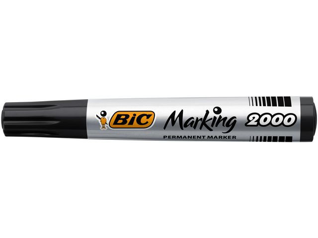 Merkepenn Bic Marking 2000 Rund Sort (12 stk)
