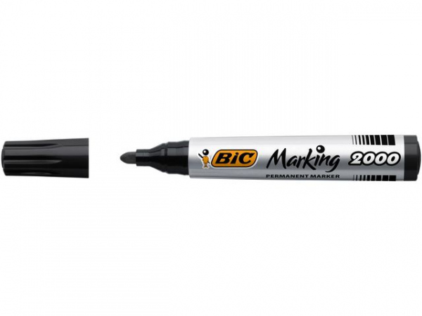Merkepenn Bic Marking 2000 Rund Sort (12 stk)