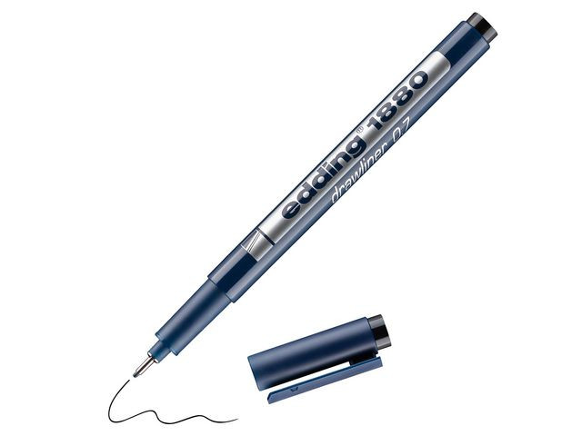 Fineliner Edding 1880 0,7Mm Sort (10 stk)