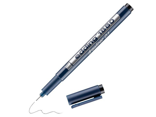 Fineliner Edding 1880 0,1Mm Sort (10 stk)