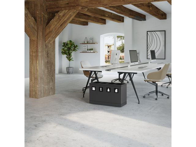 Avfallsbeholder Bica 831 4X10L Antrasitt